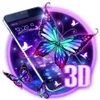 3D Purple Butterfly Theme APK