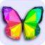 Poly art coloring pages Color by number low poly