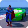 Superheroes Cars Lightning Top Speed Racing Games