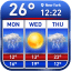 Weather report temperature widget