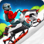Winter Sports Game Risky Road Snowmobile Race