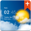 Transparent clock weather Pro