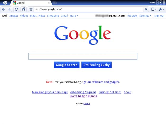 ungoogled chromium google search