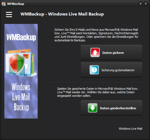 backup windows live mail