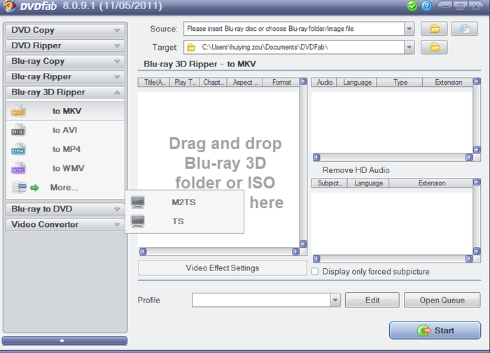 dvdfab ripper default format