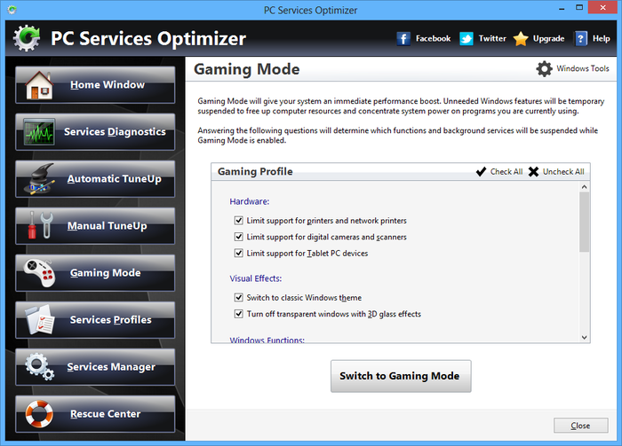 Optimizer 15.4 download the last version for windows