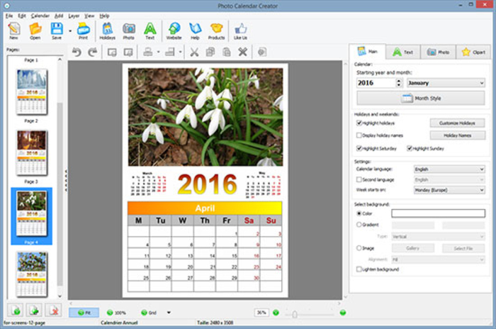photo calendar maker for mac free download