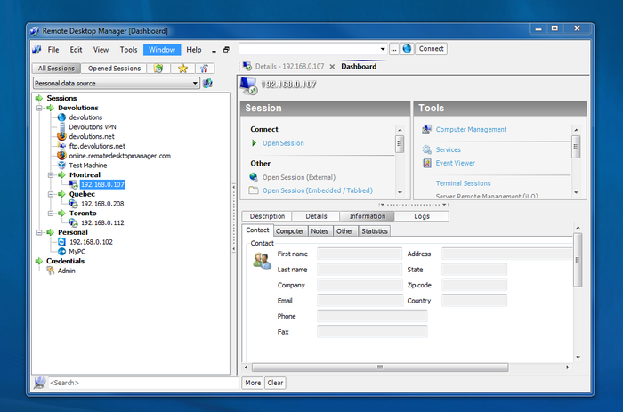 remote desktop manager free full screen