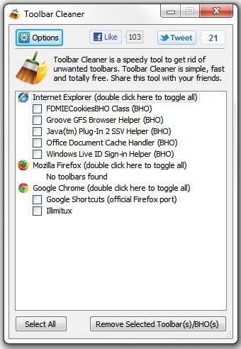 chrome toolbar cleaner mac