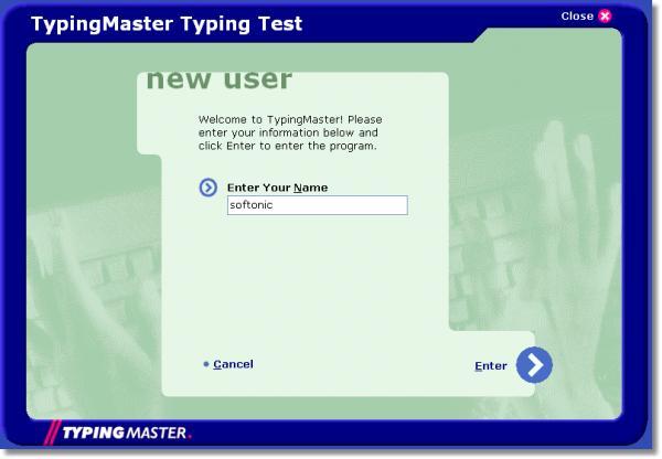 online typing test on typing master