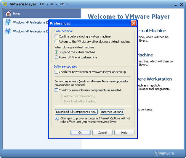 windows 10 vmware player