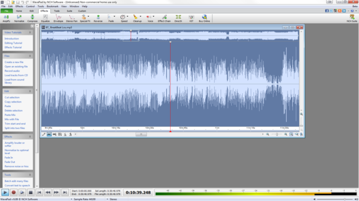 wavepad audio editor anleitung deutsch