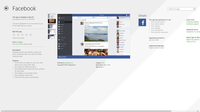 Facebook for Windows 10  Télécharger gratuit