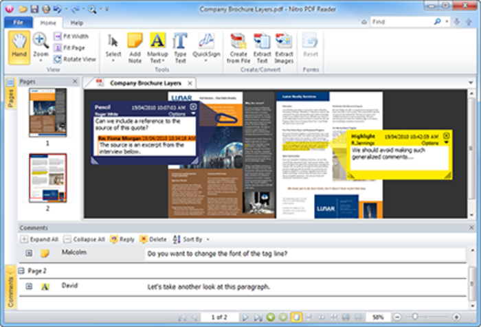 nitro pdf reader and windows 10