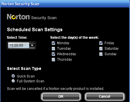 norton security scan appeared on my desktop