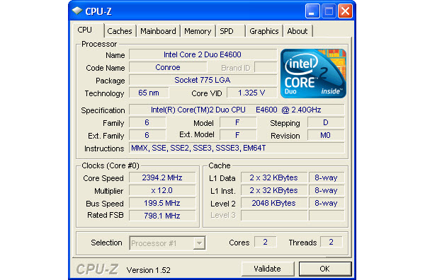 download the last version for windows CPU-Z 2.06.1