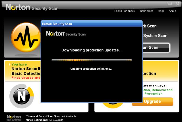 remove norton security scan vista