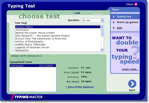online test typing master
