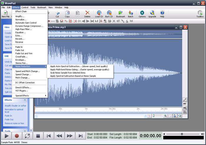 wavepad audio editor anleitung deutsch