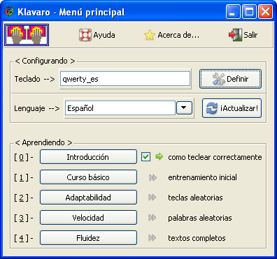 klavaro touch typing tutor