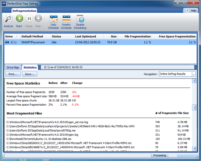 Perfectdisk Free Defrag Bezplatne Pobieranie