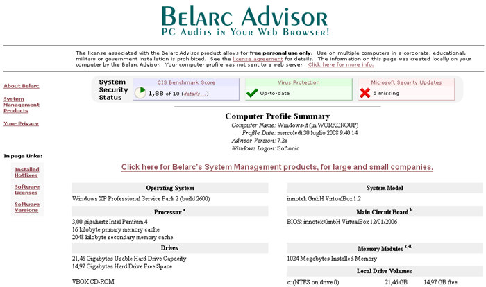 belarc advisor download for windows 7