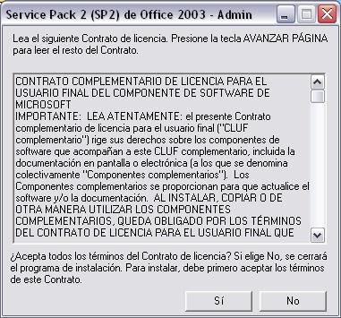 microsoft office 2003 service pack