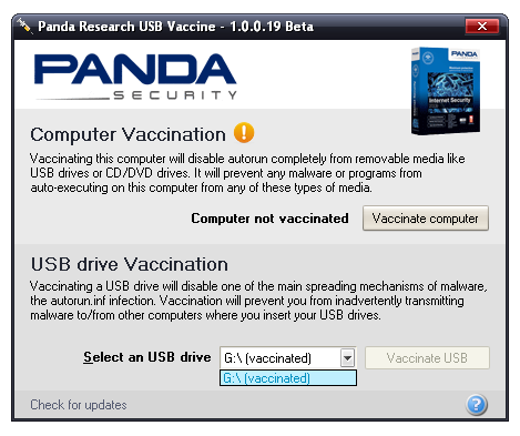 panda usb vaccine download