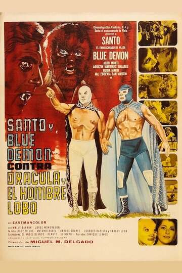 Poster of Santo and Blue Demon vs. Dracula and the Wolf Man